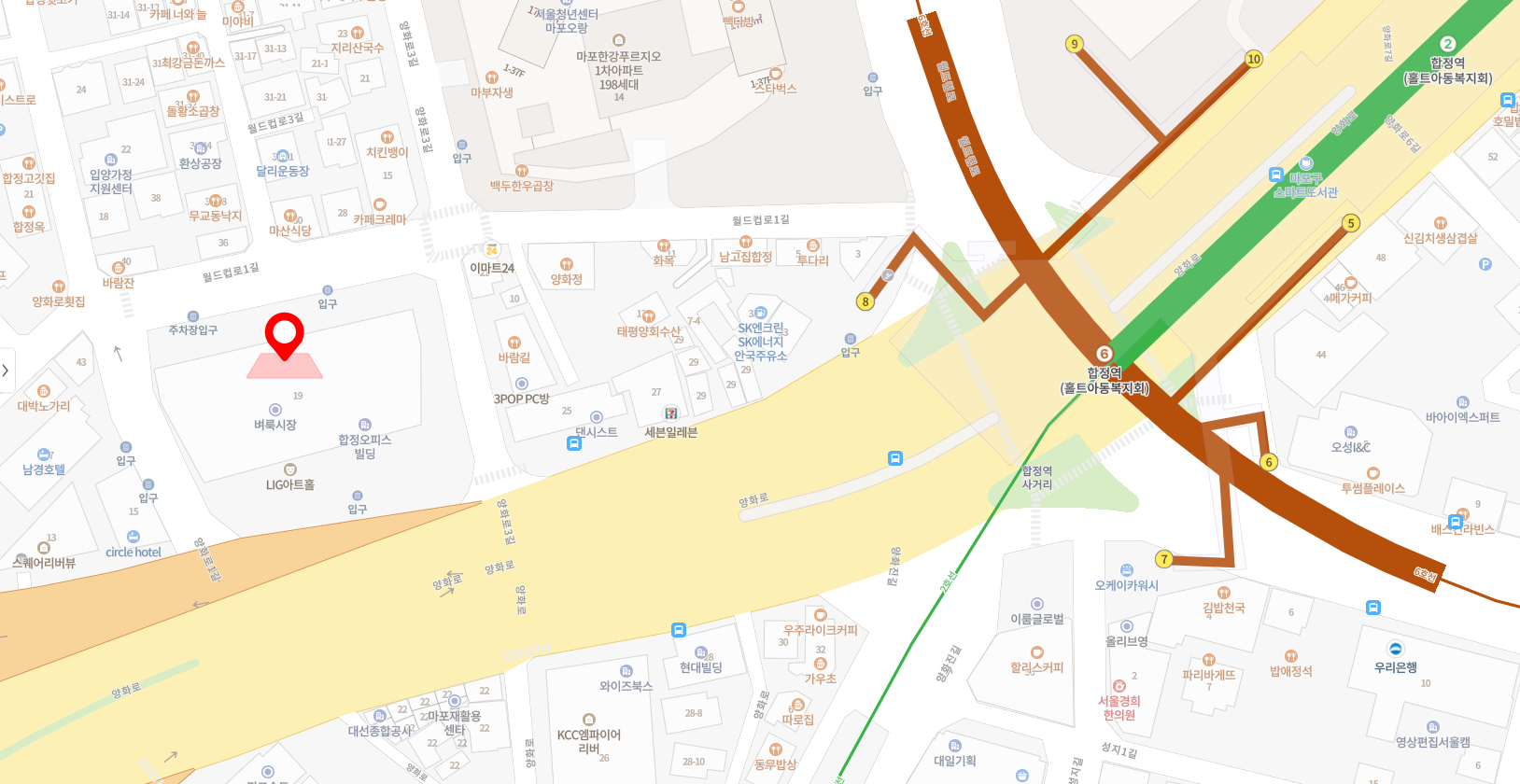 Map showing the 5minlab office location